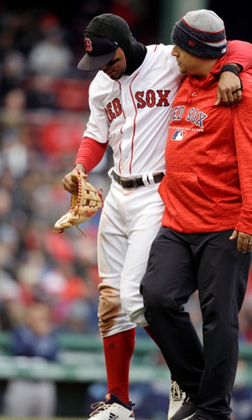 Boston’s Xander Bogaerts hurts ankle against Rays